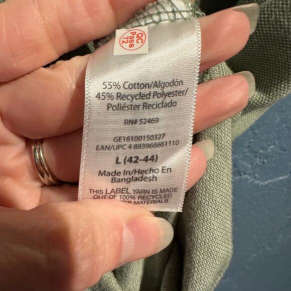 George Knit Button Up Short Sleeve Sage Green NWT Large Work Business Casual - Picture 7 of 8